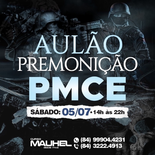 AULÃO PREMONIÇÃO PMCE - 05/07/25 | Natal