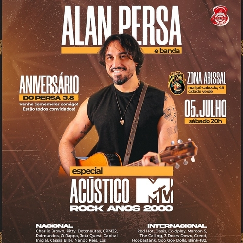 Alan Persa e Banda - Acústico MTV Rock Anos 2000 - 05/07/25 | Parnamirim