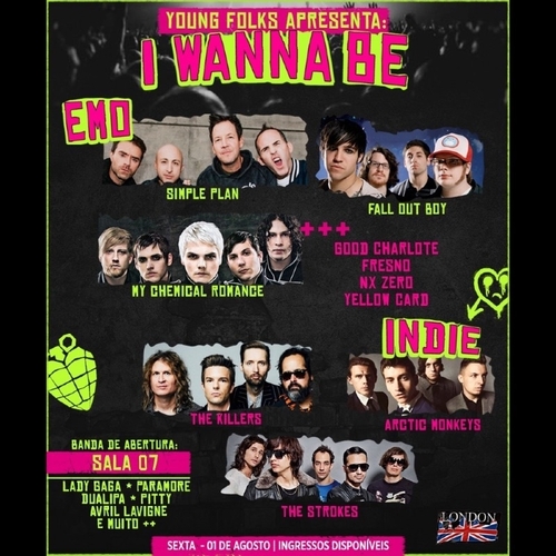 I Wanna Be - Young Folks e Sala 7 (20:30 abertura da casa) - 01/08/25 | Uberlândia 