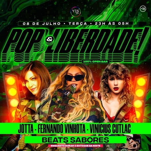 POP & LIBERDADE - VÉSPERA DE FERIADO - OPEN BAR - 08/07/25 | Ribeirão Preto