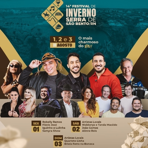 14 Festival de Inverno de Serra de São Bento - 01/08/25 | Serra de São Bento