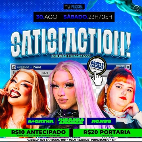 SATISFACTION - POP/FUNK E SUMMER 2000 - 13/09/25 | Piracicaba