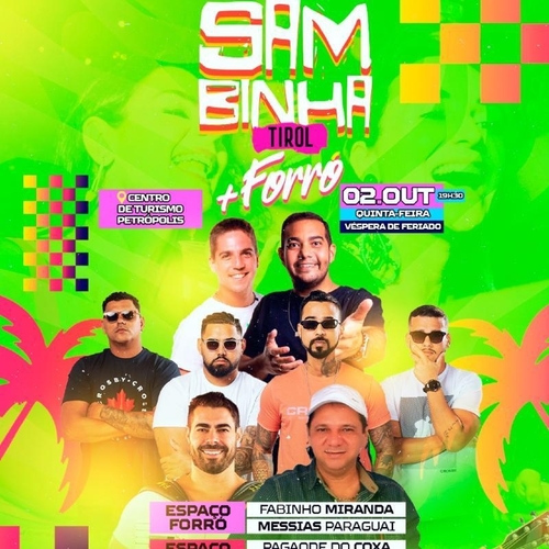 Sambinha Tirol + forró véspera de feriado  - 02/10/25 | Natal