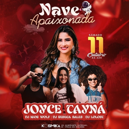 NAVE APAIXONADA - Show com Joyce Tayná na Véspera de Feriado - 11/10/25 | Fortaleza