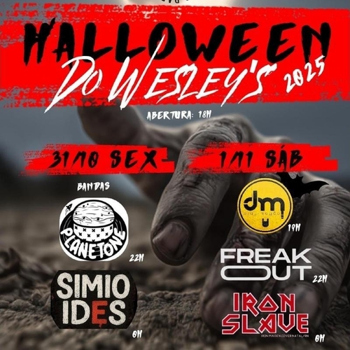 Halloween do Wesley's 2025. Dias 31/10 & 1/11 - 31/10/25 | Natal