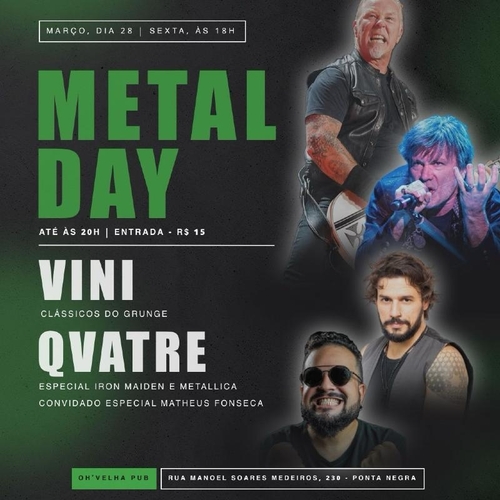 Qvatre Especial Metallica e Iron Maiden  - 28/03/25 | Natal