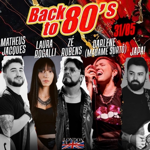 Back to 80 (20:30 horário de abertura da casa) - 31/05/25 | Uberlândia 