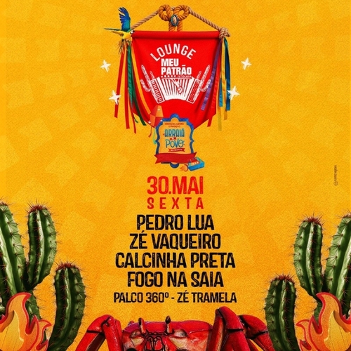30/05 - SEXTA - LOUNGE MEU PATRÃO - ARRAIÁ DO POVO 2025 - 30/05/25 | Aracaju